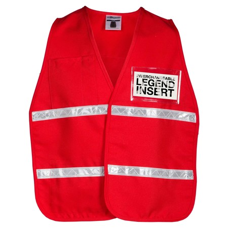 KISHIGO Red, Not ANSI Compliant, Incident Command Vest 3708I